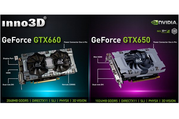 Inno3D Geforce GTX 660 / GTX 650 中階「Kepler」 GPU 微架構顯示卡現已登場