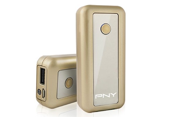 型格香檳金鏡面2合1流動電池+LED電筒	 – PNY Power Bank 52A