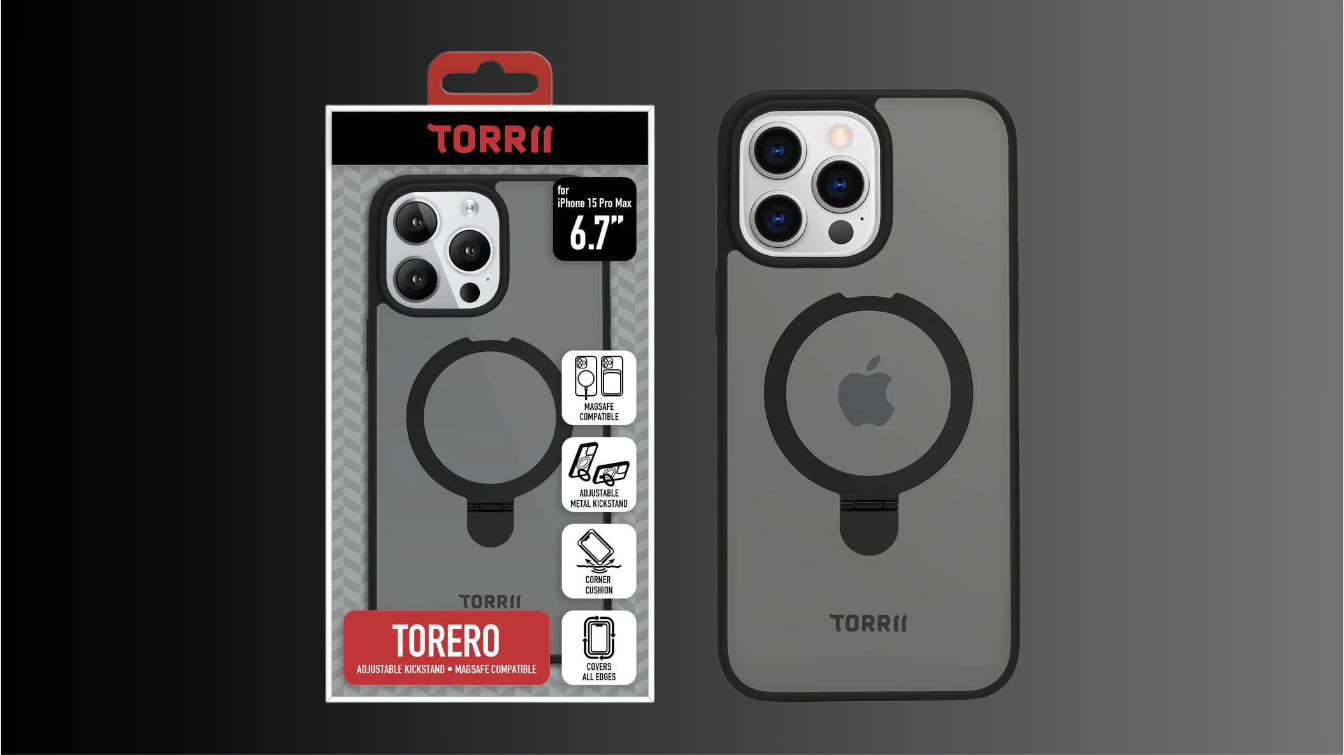 TORRII 香港推「環形支架」iPhone 15 Pro Max 手機殼，（黑色）特強 MagSafe 售價 9